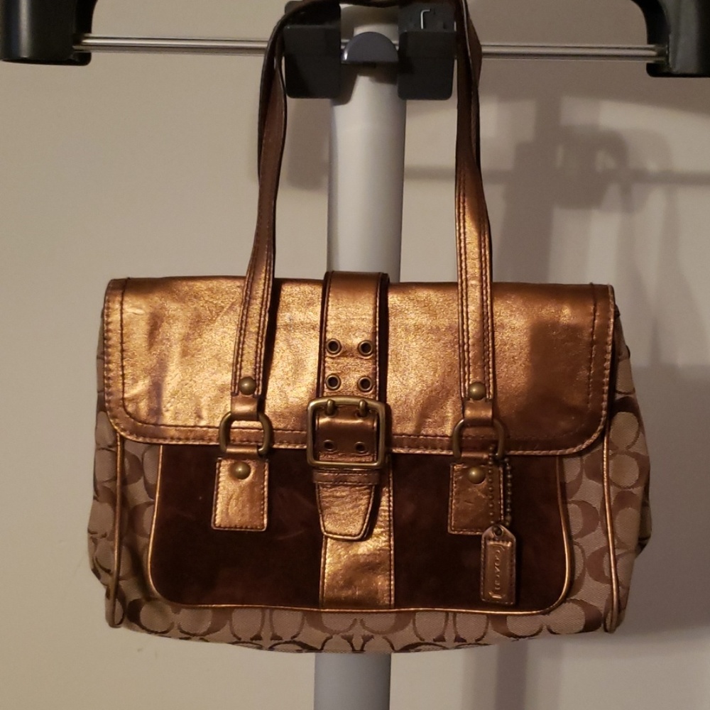 Metallic Coach Satchel